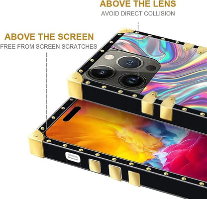 Compatible with iPhone 15 Pro Case, Holographic Abstract Iridescent Textures - Image 7