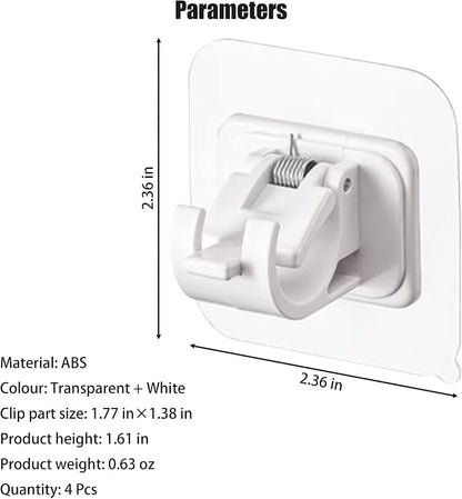 Self Adhesive Curtain Rod Holder, Universal No Drilling Hanging Pole Support - Image 7