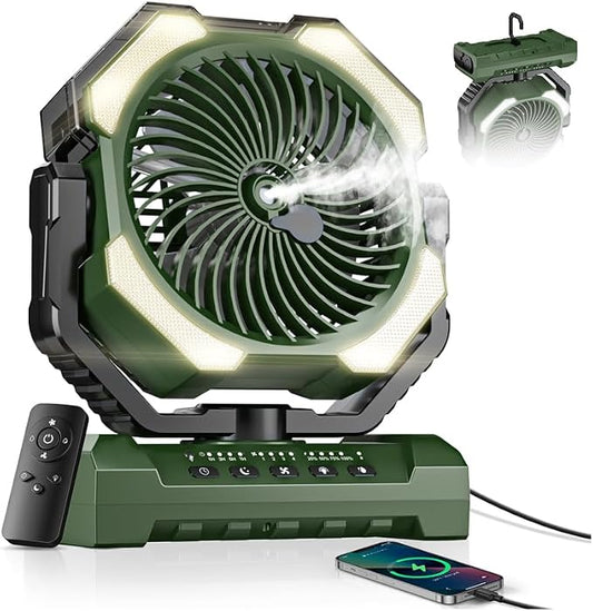 Misting Fan, Portable Camping Fans by Coolice