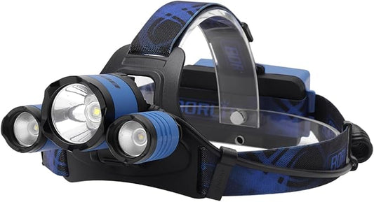 BORUIT B21 Headlamp Rechargeable, LED Super Bright Head Lights by BORUIT