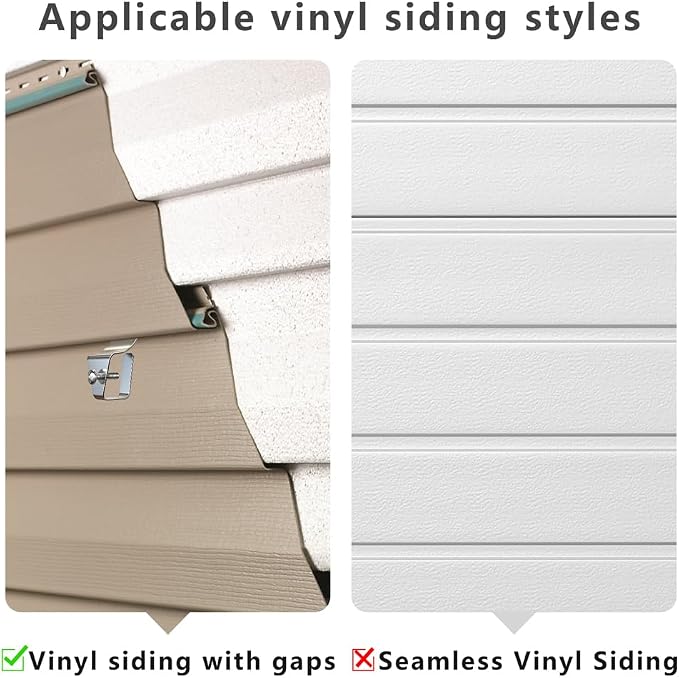 Hibezos 12 Pack Vinyl Siding Clip Hooks - Image 2