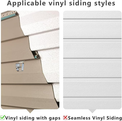 Hibezos 12 Pack Vinyl Siding Clip Hooks - Image 2