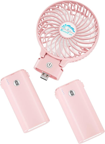 HandFan 10400mAh Personal Handheld Fan, 40Hrs Long-Lasted Hand Fan Rechargeable by HandFan