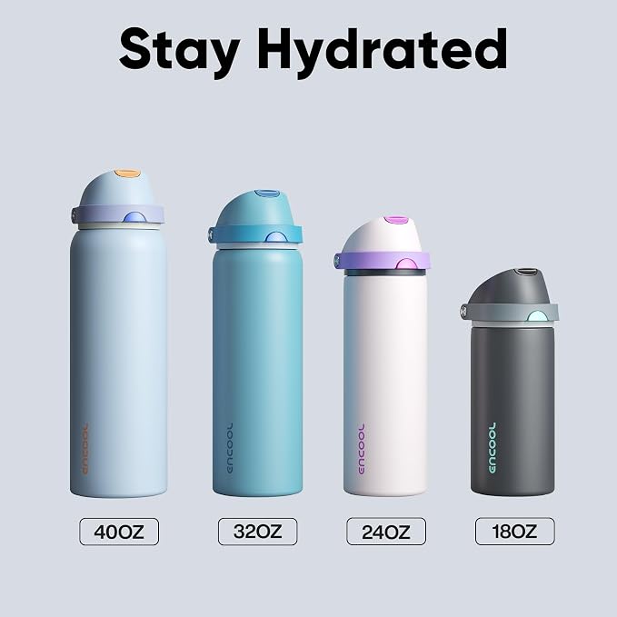 Insulated Water Bottle with Straw - Image 8