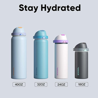 Insulated Water Bottle with Straw - Image 8