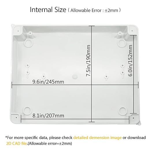 LeMotech Junction Box, Electrical Box IP65 Water Resistant Dustproof ABS - Image 3