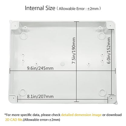 LeMotech Junction Box, Electrical Box IP65 Water Resistant Dustproof ABS - Image 3