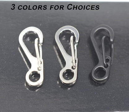 Mini Carabiner Clips with Metal Spring Wiregate Hook and Little Eye Hole - Image 7