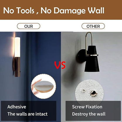 LANDGOO Wooden Motion Sensor Night Lights, Magnet Body Hallway Lamp, - Image 9