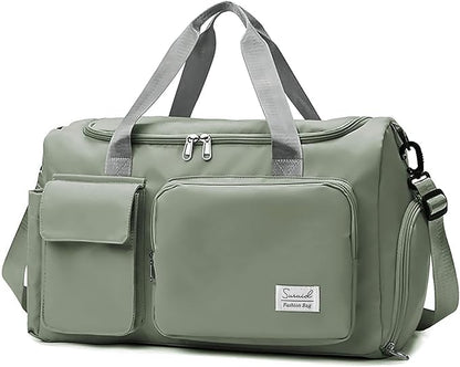 Suruid Travel Duffel Bag with Shoes Compartment Sports Gym Bag with Dry Wet by SURUID