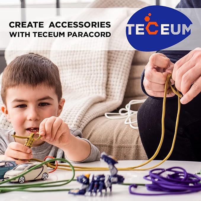 TECEUM Reflective Paracord Rope 1000 – 1000ft/200ft/100ft/50ft – 40+ Colors – - Image 7