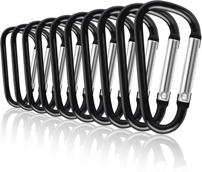 Carabiner Clips, Upins Aluminum Locking Spring Hook Keychain D Shape Heavy Duty by UPINS