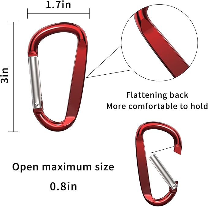 3" Aluminum Carabiner Clips - Image 2