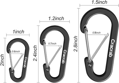 12Pcs Carabiner Clips Assorted Sizes Pack, Includes Small Medium Large - Image 7