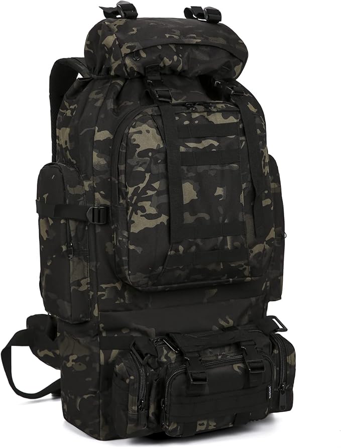 100L Camping Hiking Backpack, Molle military Tactical rucksack backpack by HongXingHai