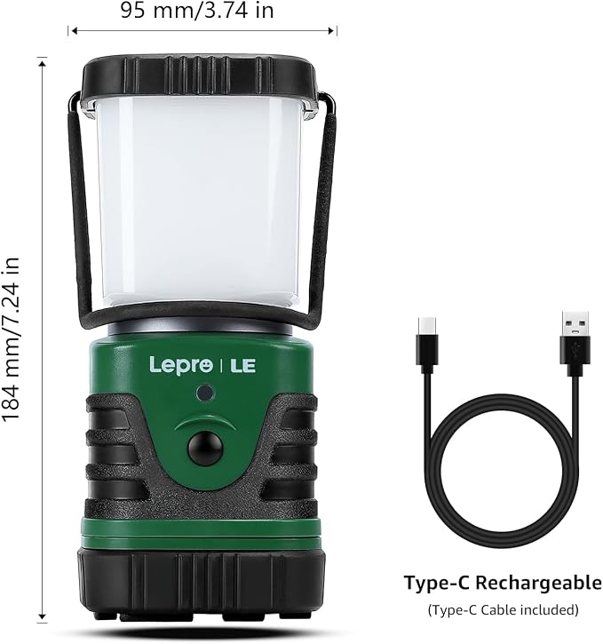 Lighting EVER 1000LM LED Camping Lantern Rechargeable, 4400mAh Power Bank - Image 5