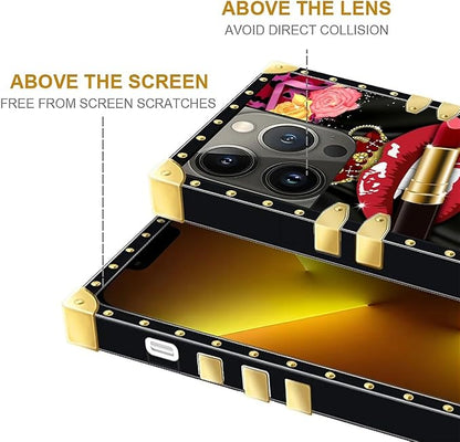 Compatible with iPhone 13 Pro Max Case, Queen Lip Crown Leopard Print Luxury - Image 6