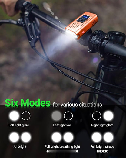 Victoper Bike Light, High Lumens Super Bright Bicycle Lite, 6+4 Modes USB - Image 3