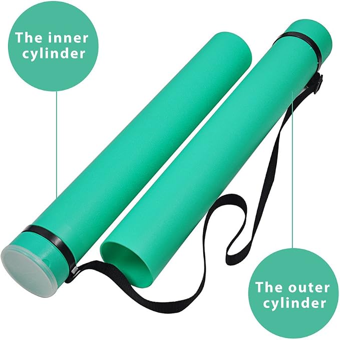 DEWEL Document Tube, Plastic Expanding Poster/Art/Document Storage Tube 24.5 to - Image 5