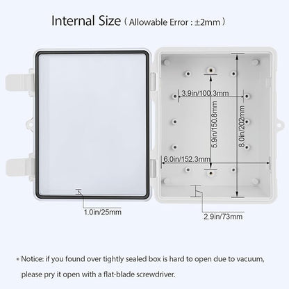 ABS Plastic Dustproof Waterproof IP65 Junction Box Hinged Shell Universal - Image 4