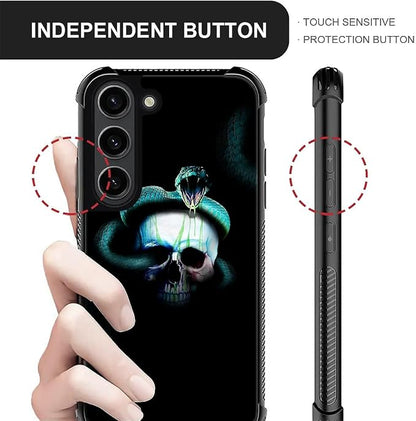 for Samsung Galaxy S23 Plus Case, Skeleton Winding Snake Pattern Graphic Design - Image 6
