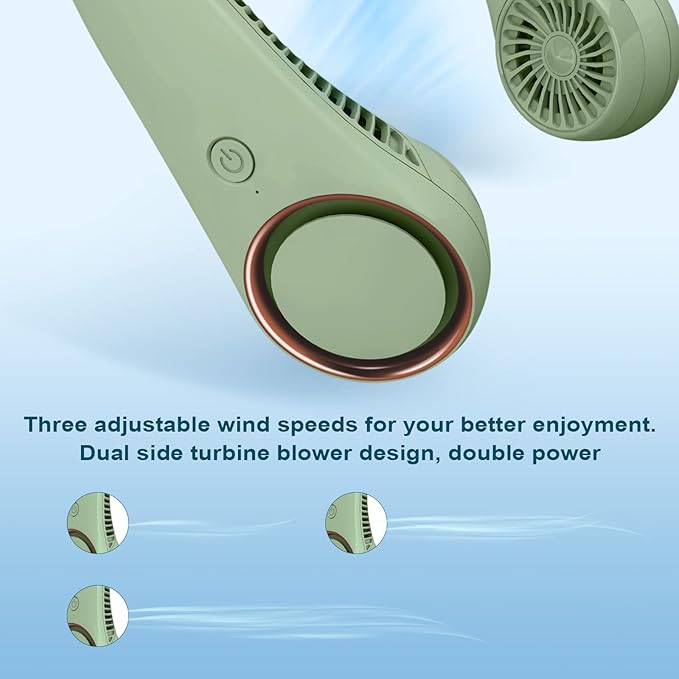CIVPOWER Neck Fan: Portable Personal Neck Cooling Rechargeable Bladeless Fan - Image 3
