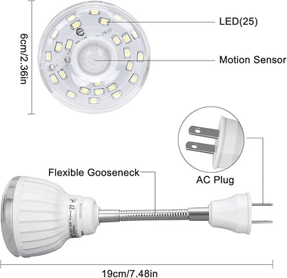 Plug in Motion Sensor Night Light Indoor, PIR Infrared Motion-Activated LED - Image 4
