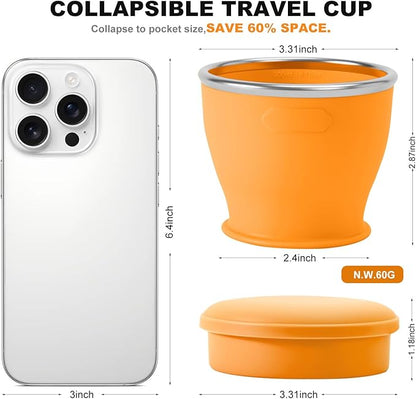 Collapsible Travel Cup, BPA-Free Reusable Water Cup, Lightweight Drinking Cups - Image 4