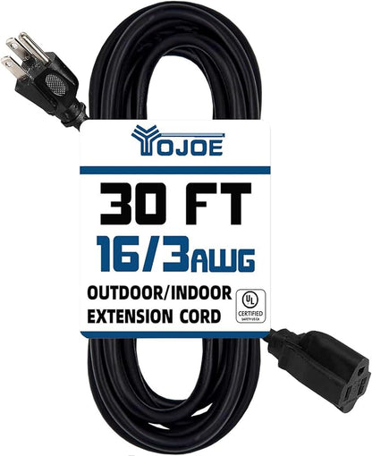 YOJOE Indoor Outdoor Extension Cord, 3 Prong 13A Weatherproof Power Cord by YOJOE