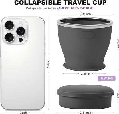 Collapsible Travel Cup, BPA-Free Reusable Water Cup, Lightweight Drinking Cups - Image 4