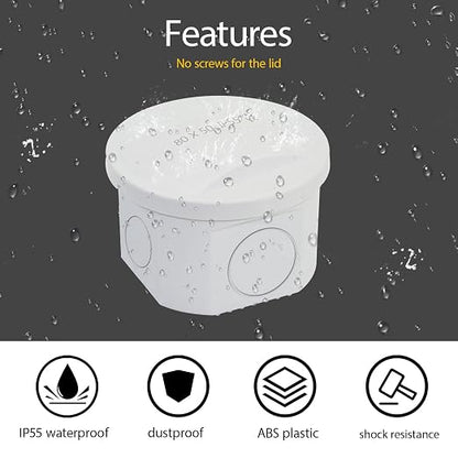 LeMotech Junction Box, Electrical Box IP55 Water Resistant Dustproof ABS - Image 6