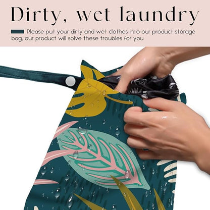 2 Pcs Wet Bag, Waterproof Wet Dry Bag, Small Laundry Bag, - Image 3