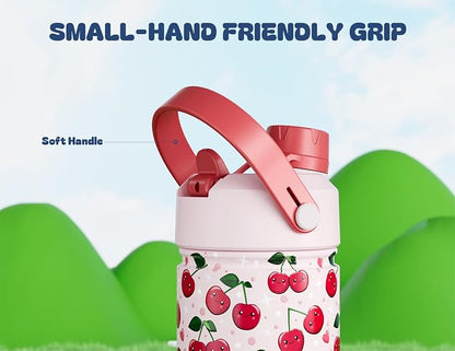 12 oz Kids Water Bottle for Girls: Leakproof, Durable Straw Spout Lid, 24H Cold - Image 7