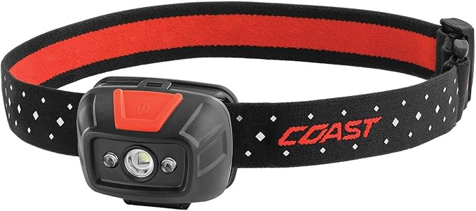 Coast® FL19 365 Lumen Dual Color LED Headlamp, Batteries & Hard Hat Clips by Coast