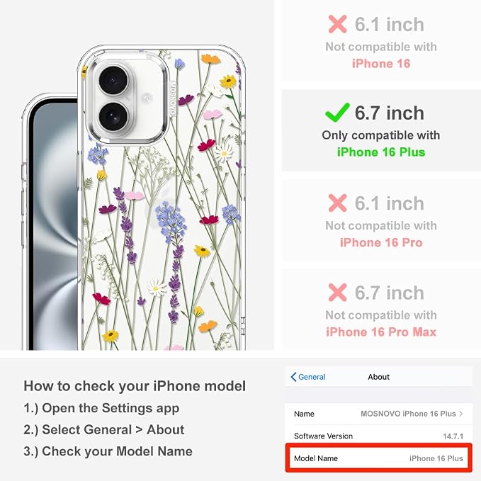 MOSNOVO Case for iPhone 16 Plus - Image 2