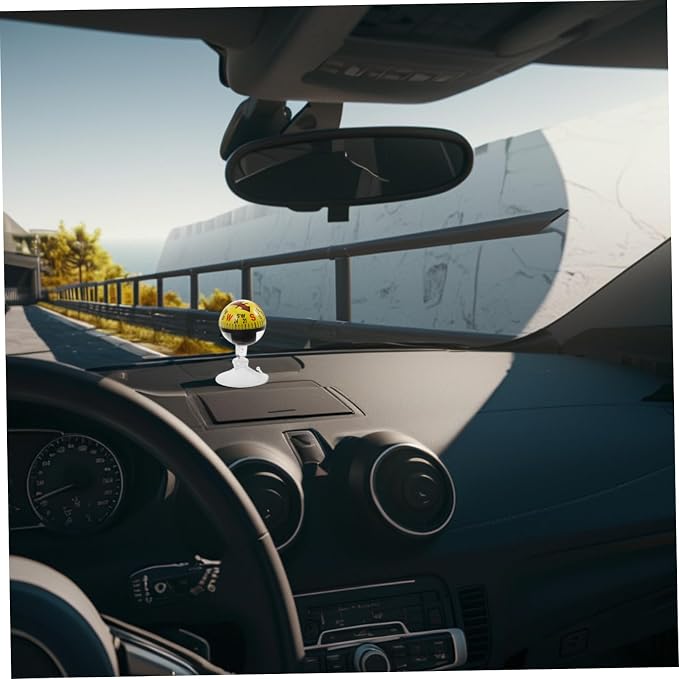 Car Guide Ball Compass with Strong Suction Cup 2.83In Portable Vehicle Compass - Image 5