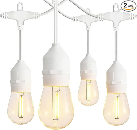 Banord White Outdoor String Lights, Commercial Grade Patio Lights by Banord
