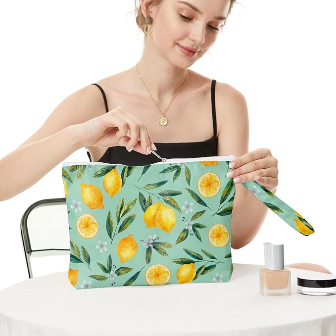 Fokongna Wet Bag for Swimsuit Travel Makeup Bag, Waterproof Large Capacity for - Image 3