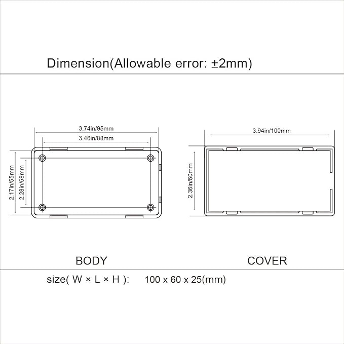 LeMotech 5Pcs ABS Plastic Electrical Project Case Power Junction Box, Project - Image 7
