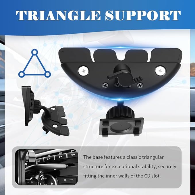 CD Slot Mount for CarPlay Screen 360° Rotatable, CarPlay Screen Mount - Image 5
