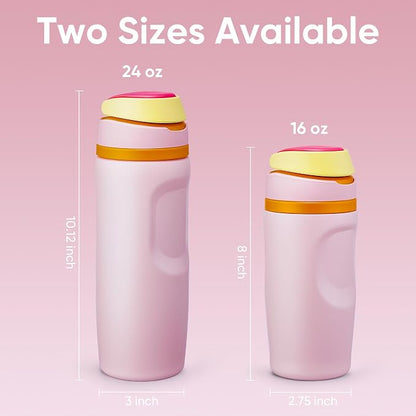 Fijinhom 16 oz Insulated Water Bottle, Stainless Steel Sports Water Bottle - Image 5