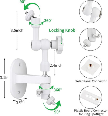 2-in-1 Wall Mount for Ring Solar Panel, Ring Stick Up Cam Battery, Spotlight - Image 4