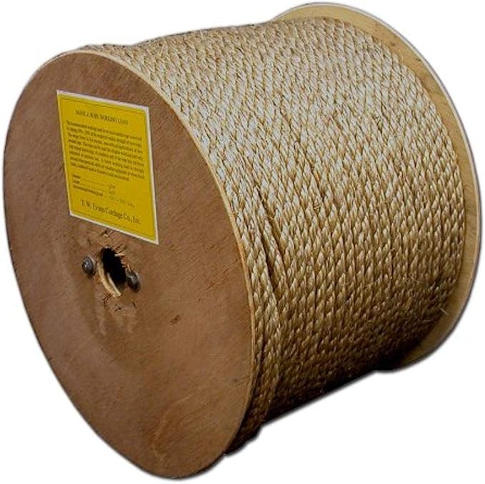 T.W Evans Cordage 25-055 5/8-Inch by 300-Feet Pure Number-1 Manila Rope Reel by T.W+.+Evans+Cordage+Co.