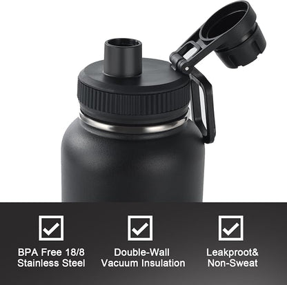 Navigate 32 oz Insulated Stainless Steel Sports Water Bottle - Image 4