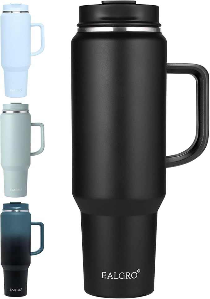 EALGRO 50 oz Tumbler with Handle, Insulated Tumblers with Lid and Straw by EALGRO