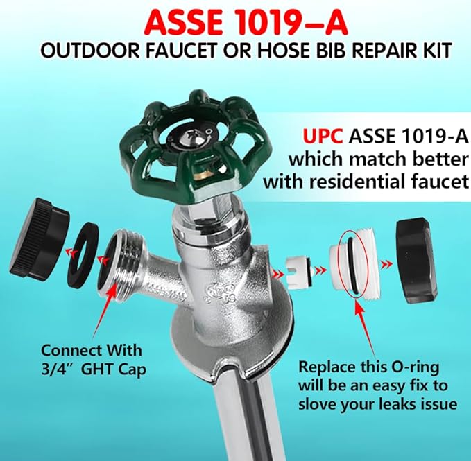 2PCS ASSE 1019-A Repair Kit, Asse 1019 A Vacuum Breaker Replacement, Outdoor - Image 5