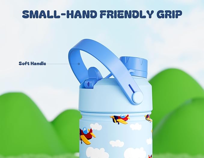 POWCAN 2 Pack 12 oz Kids Insulated Water Bottle - Image 4