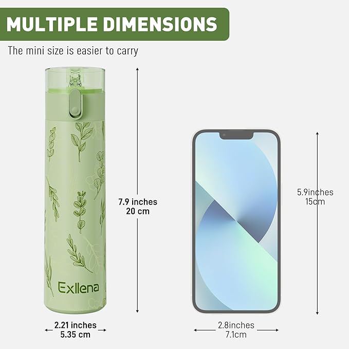 9oz Small Water Bottles with Straw, Mini Water Bottle with One-Hand Open Design - Image 2