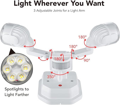 OREiN Motion Sensor Outdoor Lights, 450° Superwide Adjustment Dimmable Dusk to - Image 3