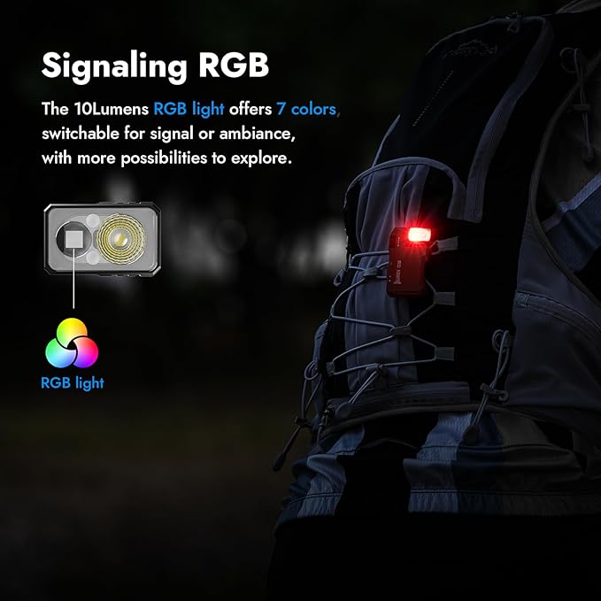 WUBEN G5 Rechargeable EDC Flashlight, Powerful RGB Flashights, 400 Lumens - Image 5